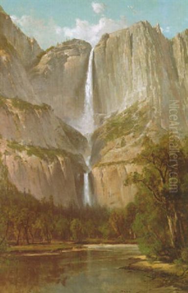 Falls Of Yosemite Oil Painting by Thomas Hill