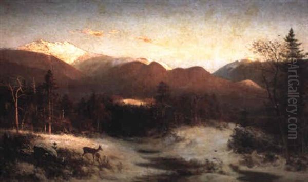 The White Mountain Notch, New Hampshire Oil Painting by Thomas Hill