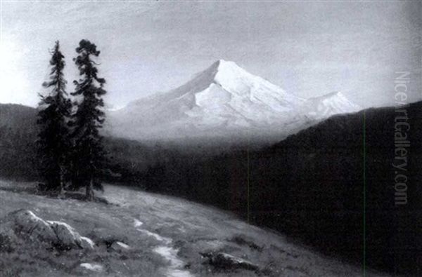 View Of Mt. Lassen Oil Painting by Thomas Hill