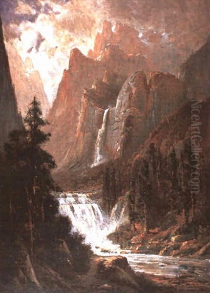 Bubbs Canyon In The River Canyon Region, Fresno County,     California Oil Painting by Thomas Hill