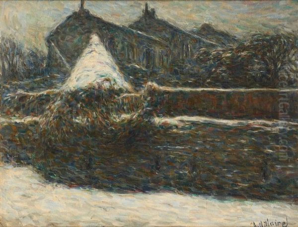 Le Village En Hiver Oil Painting by Anatole Eugene Hillairet