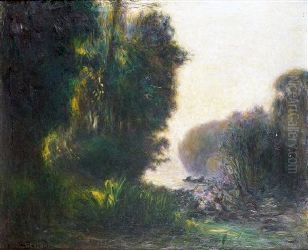 Sous-bois A Auvers Sur Oise Oil Painting by Anatole Eugene Hillairet