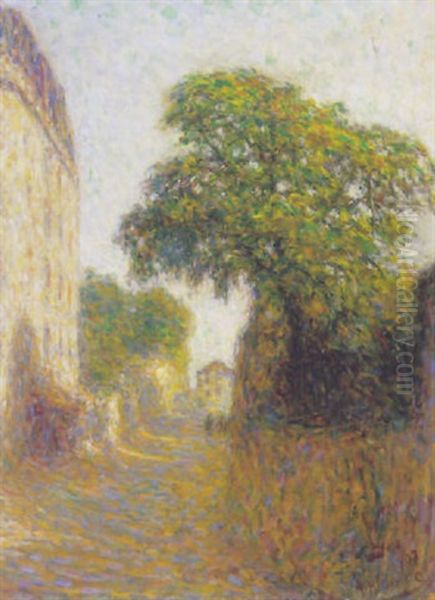 Rue A Montmartre Oil Painting by Anatole Eugene Hillairet