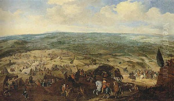 The Siege Of Grol (groenlo) Oil Painting by Pauwels van Hillegaert