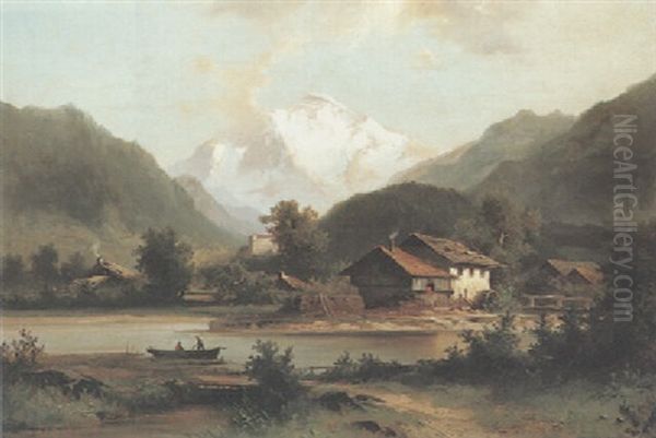 Blick Auf Die Jungfrau Oil Painting by Heinrich Hiller