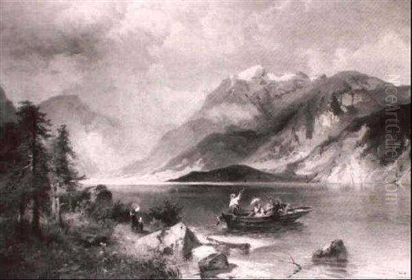 Achensee Oil Painting by Heinrich Hiller