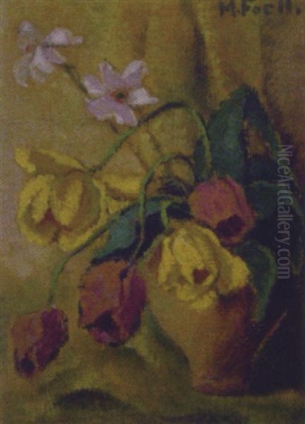 Blumenstilleben Mit Tulpen Und Narzissen Oil Painting by Maria Hiller-Foell