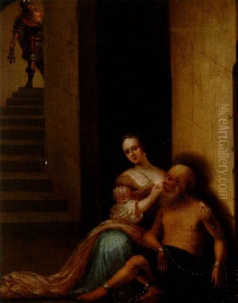 Caritas Romana Oil Painting by Pehr Hillestroem