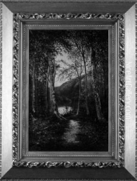 On Beaver Pond, Kinsman Notch Oil Painting by William Henry Hilliard