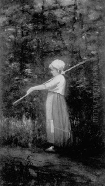 The Peasant Girl Oil Painting by William Henry Hilliard