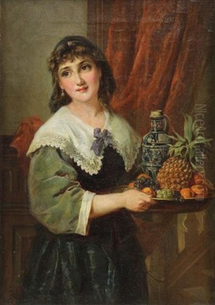 The Serving Maid Oil Painting by Robert Alexander Hillingford