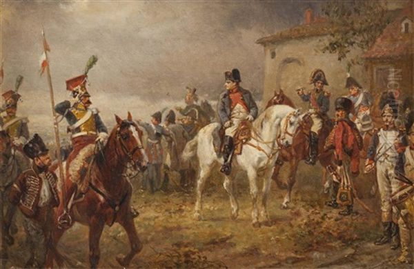 Grouchy Or Blucher? Oil Painting by Robert Alexander Hillingford