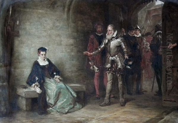 Princess Elizabeth At The Tower Oil Painting by Robert Alexander Hillingford