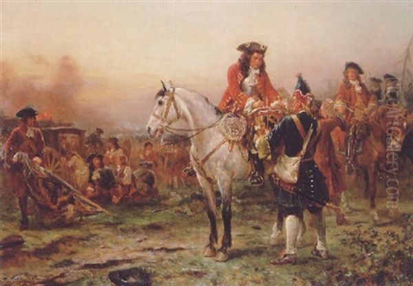 Signing The Order Oil Painting by Robert Alexander Hillingford