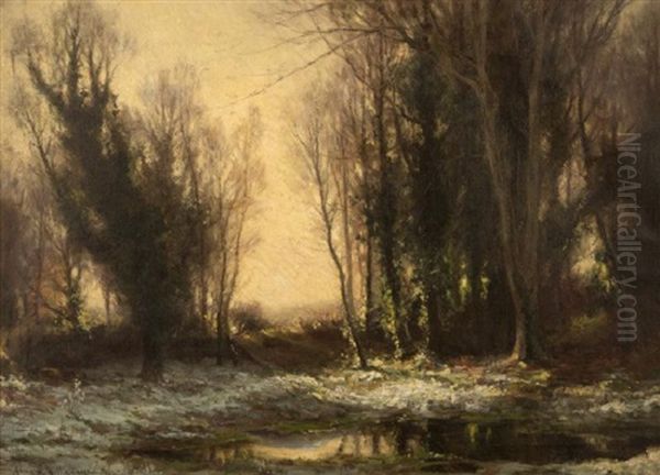 Frosty Morning Oil Painting by Anna Althea Hills