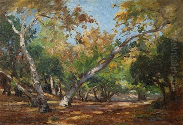 Summer In The Canyon - Laguna Beach Oil Painting by Anna Althea Hills