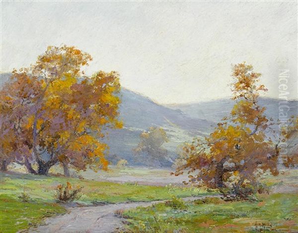 Fall, Orange County Park Oil Painting by Anna Althea Hills