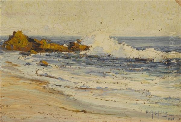 A Song Of The Sea, Laguna Beach Oil Painting by Anna Althea Hills