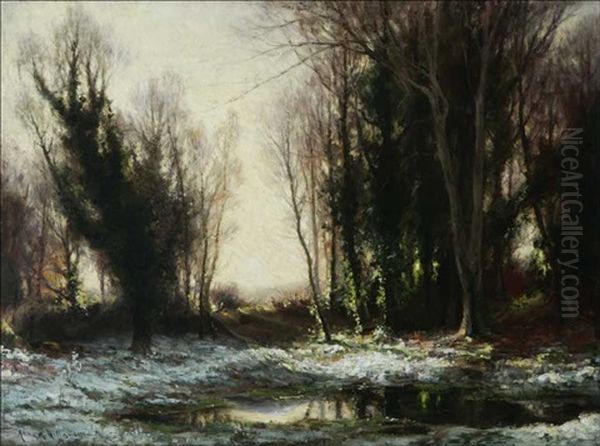 Frosty Morning, Cornwall, England Oil Painting by Anna Althea Hills