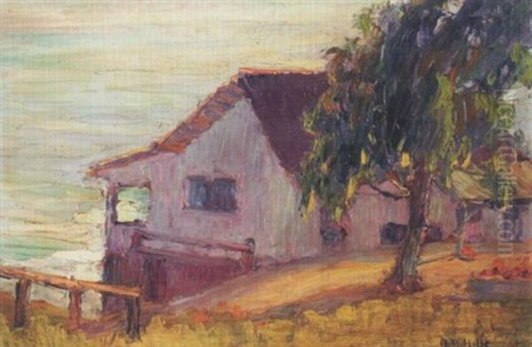 A House At Laguna Beach Oil Painting by Anna Althea Hills