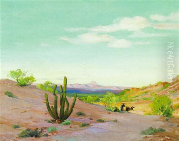 Evening Glow, Arizona Oil Painting by Anna Althea Hills