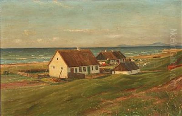 Summer Day At Raageleje, Denmark Oil Painting by Hans Hilsoe