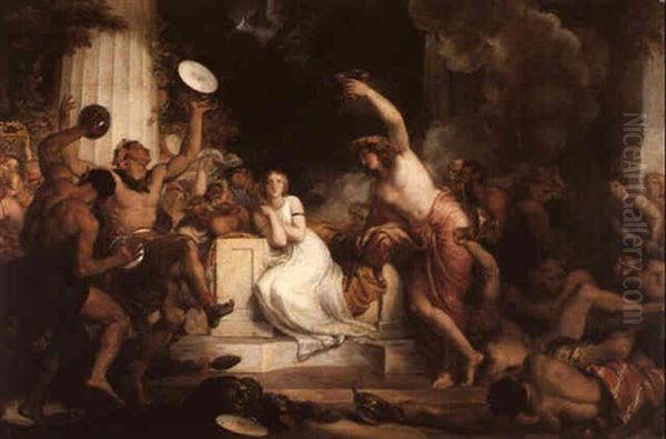 Comus With The Lady In The Enchanted Chair by William Hilton the Younger