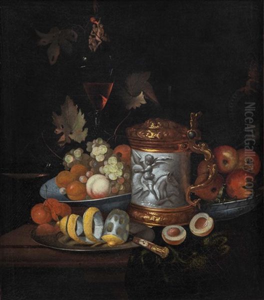 Stillleben Mit Den Gaben Des Herbstes by Johannes Georg Hinz