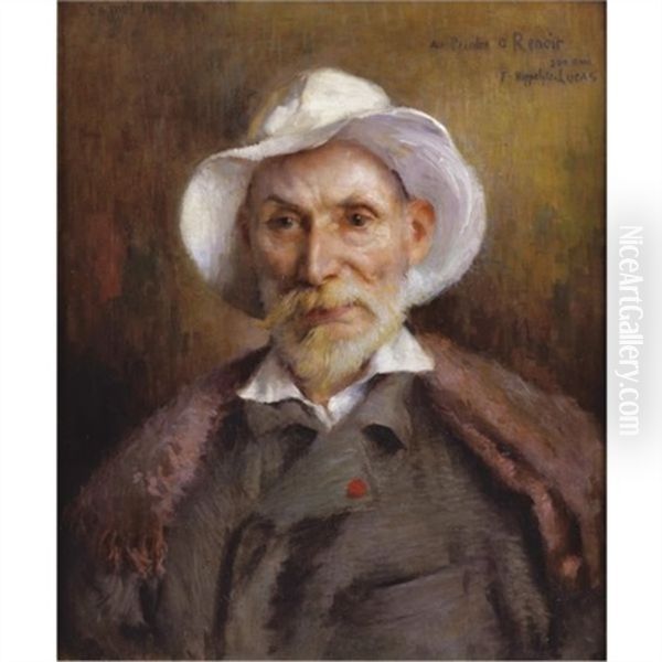 Portrait De Renoir Oil Painting by Marie Felix Hippolyte-Lucas