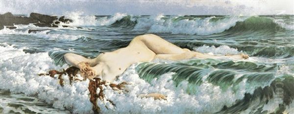 The Birth Of Venus Oil Painting by Adolf Hiremy-Hirschl