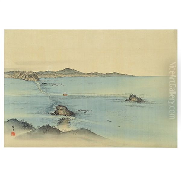 Naruto No Uzu Shio Zu - Naruto Rapids Oil Painting by  Hiroshige II