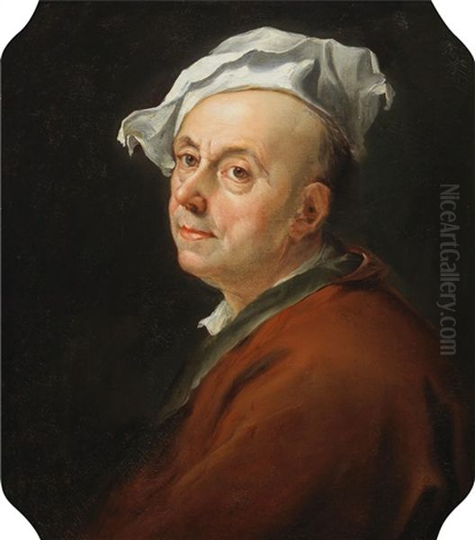 Self-portrait Oil Painting by Johann Leonhard Hirschmann