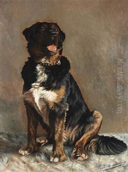 A Faithful Companion Oil Painting by Sophie Wilhelmina Hirschmann