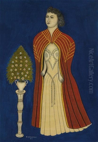 Cappa Da Opera (opera Girl) Oil Painting by Morris Hirshfield