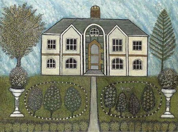 Landscape With House Oil Painting by Morris Hirshfield