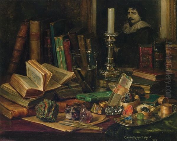 Sumptous Still Life Oil Painting by Claude Raguet Hirst