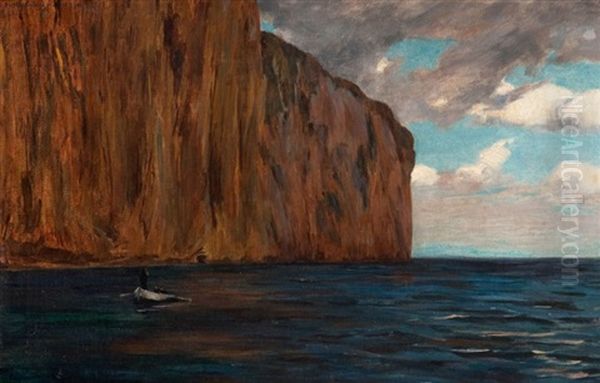 Capri Oil Painting by Shmuel Hirszenberg