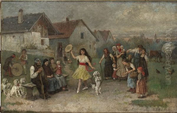 Byfesten Oil Painting by Rudolf Hirth Du Frenes