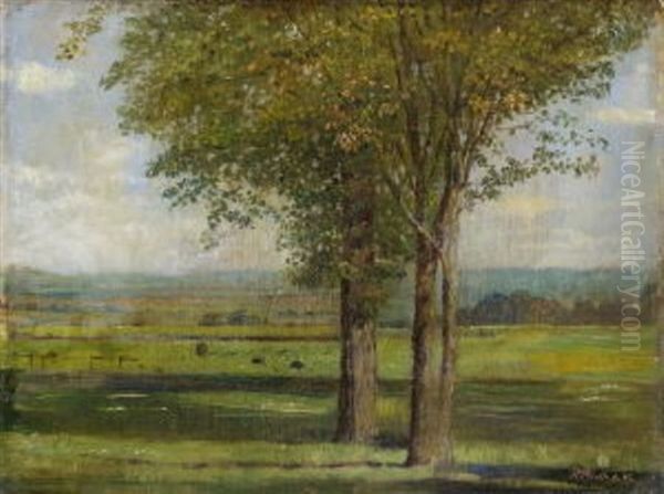 Sommerlandschaft Oil Painting by Rudolf Hirth Du Frenes