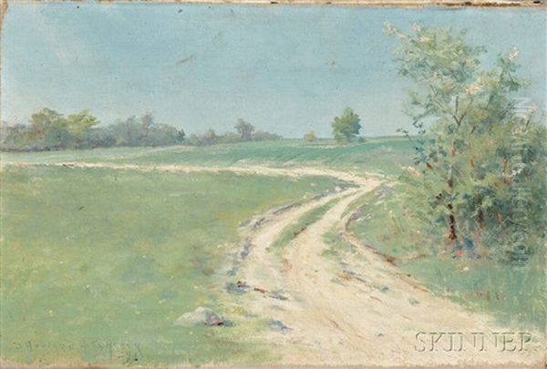 Country Lane Oil Painting by David Howard Hitchcock