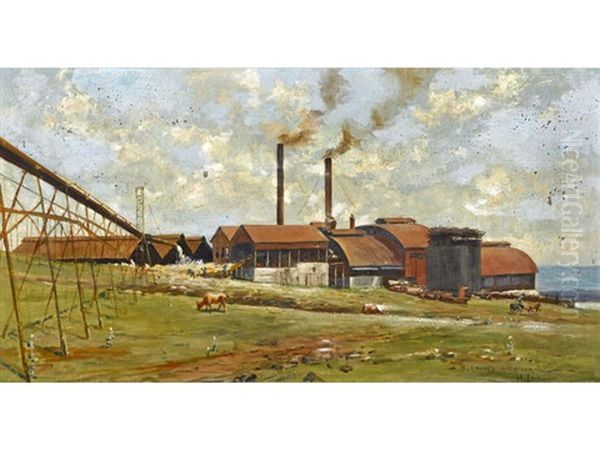 The Maui Sugar Mill Oil Painting by David Howard Hitchcock