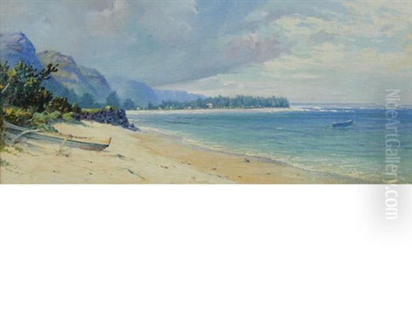 Near Hau'ula, Oahu Oil Painting by David Howard Hitchcock