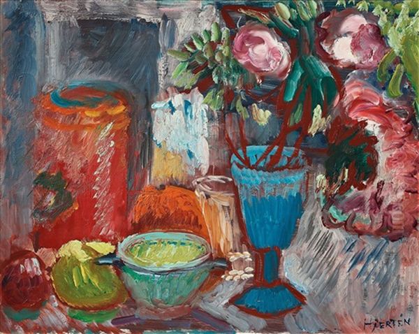 Still Life From The Apartment In Paris Oil Painting by Sigrid (Maria) Hjerten