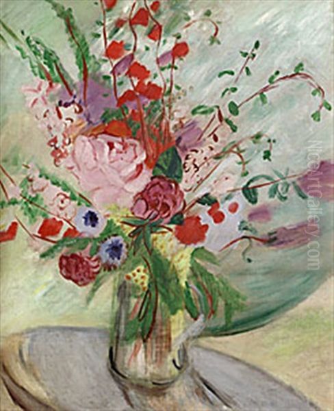 Blomsterstilleben Oil Painting by Sigrid (Maria) Hjerten