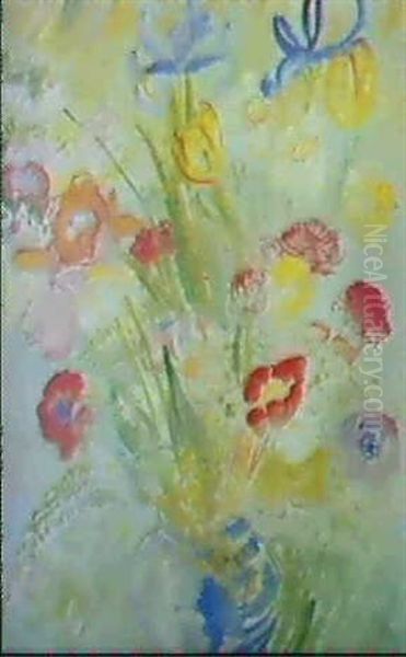 Blandade Varblommor Oil Painting by Sigrid (Maria) Hjerten