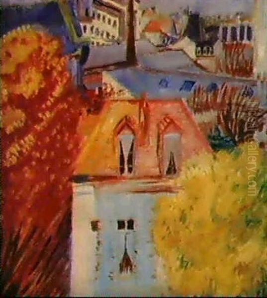 Motiv Fran Paris Oil Painting by Sigrid (Maria) Hjerten