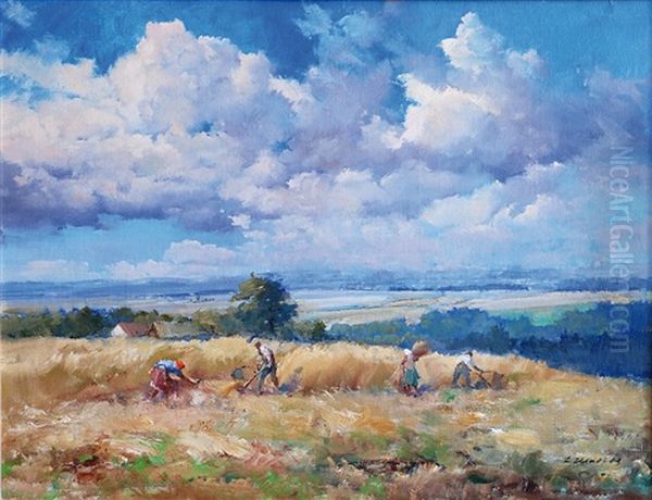 Summer Oil Painting by Frantisek Hladik