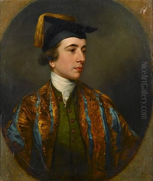 Portrait Of A Young Nobleman In Academic Robes Oil Painting by Prince (le) Hoare