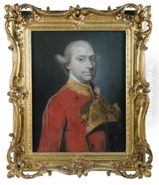 Portrait Of Lieutenant Colonel John Robinson (d.1772) Of Denston Hall, Oil Painting by William Hoare