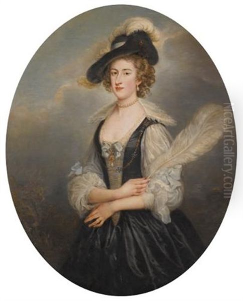 Portrait Of Susanna Hoare, Countess Of Ailesbury (1732-1783) Oil Painting by William Hoare